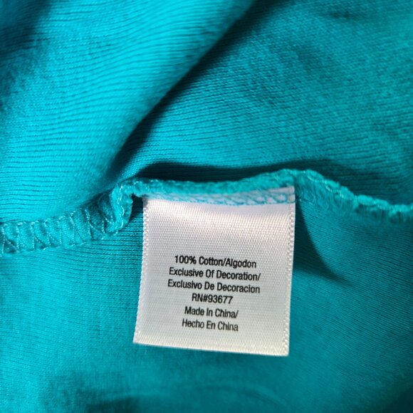 ST JOHN'S BAY Bright Blue Screened Short Sleeve Round Neck T Shirt 3X - Picture 4 of 5